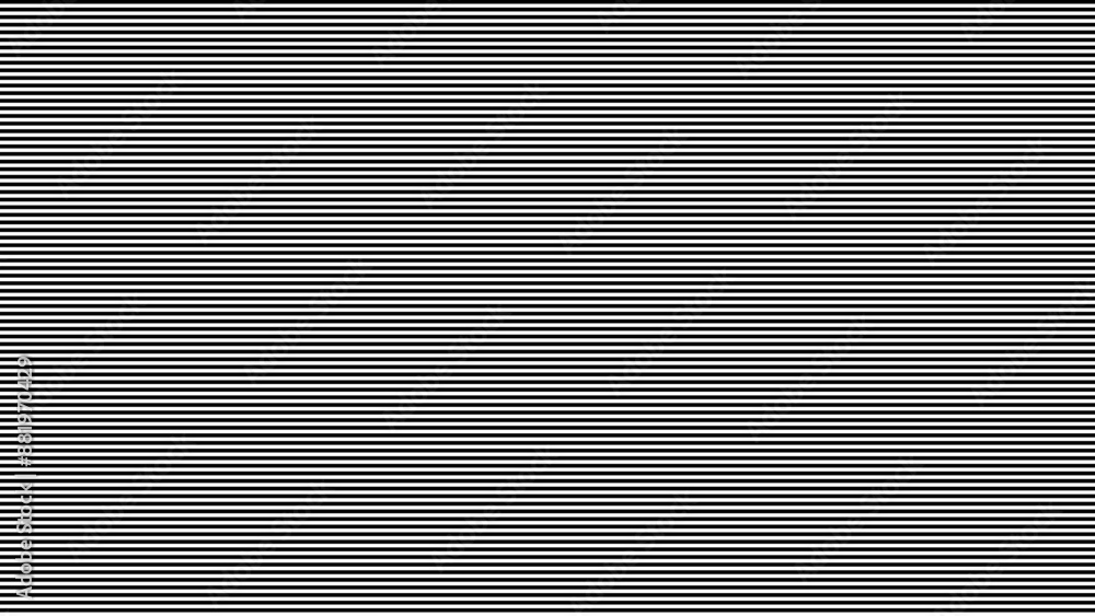 Poster White Stripes Background Classic Glitch Scanline Overlay Effect. Old TV Noise Static Texture on Black Background. Retro TV Texture Vector Illustration.