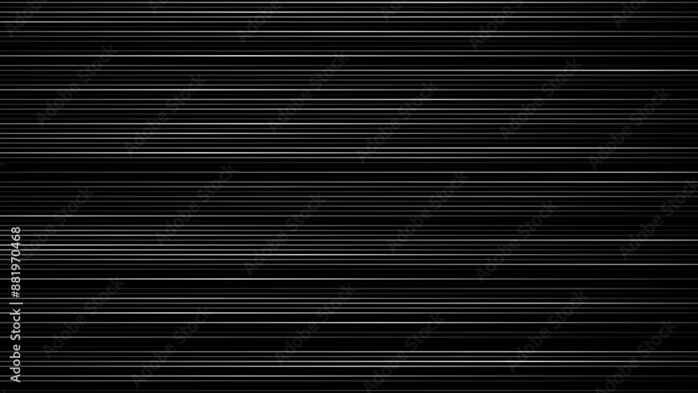 Aufkleber White Stripes Background Classic Glitch Scanline Overlay Effect. Old TV Noise Static Texture on Black Background. Retro TV Texture Vector Illustration.