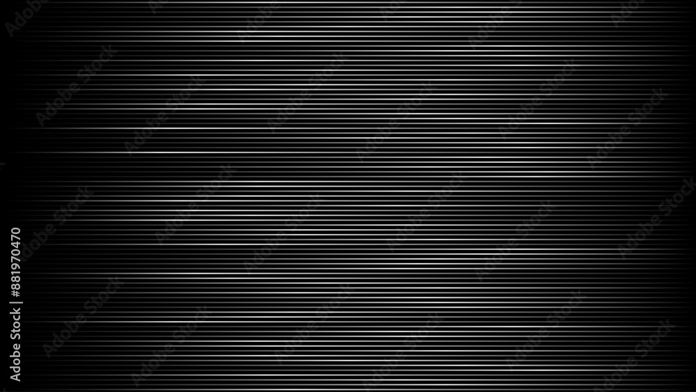 Poster white stripes background classic glitch scanline overlay effect. old tv noise static texture on blac