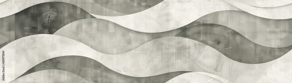 Poster abstract wavy grayscale background with fluid curves and textures, perfect for modern design project