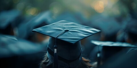 Academy graduates cap logo design symbolizes intelligence and enlightenment. Concept Education, Graduation, Cap Design, Symbol, Intelligence