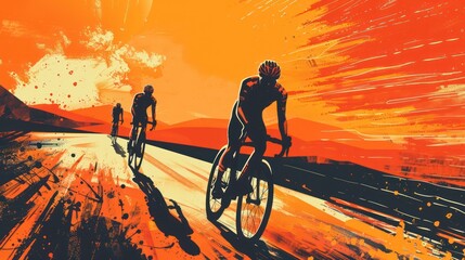 Racing Cyclist Poster Design