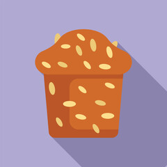 Simple, freshly baked loaf of bread with seeds sprinkled on top, perfect for representing healthy eating and homemade meals
