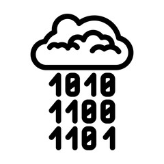 cloud computing business process line icon vector. cloud computing business process sign. isolated contour symbol black illustration