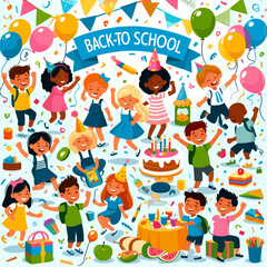 Fototapeta premium Back To School illustrationI