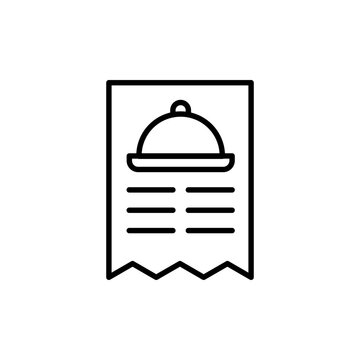 Food receipt outline icons, minimalist vector illustration ,simple transparent graphic element .Isolated on white background