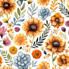 seamless pattern with flowers