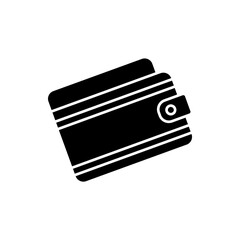 wallet icon, silhouette vector isolated on white background. simple and modern design