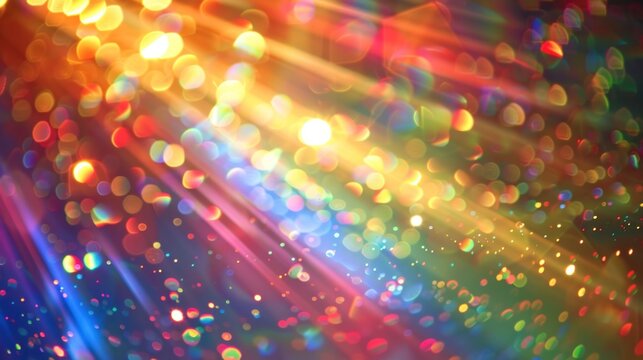 Abstract colorful background with many small colorful glitters shapes