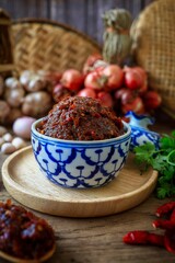 Thai chili paste with thai style  ingredient