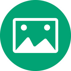 Photo glyph circle icon