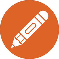 Pencil glyph circle icon