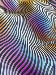 prismatic iridescent gradient surface with no shapes Grid glass zebra stripes texture