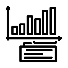 forecasting business process line icon vector. forecasting business process sign. isolated contour symbol black illustration