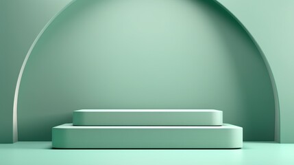 Fototapeta premium Abstract scene podium mockup. Award ceremony concept.