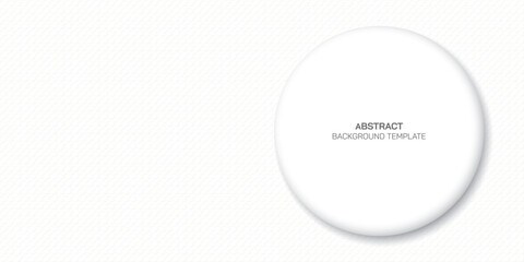 White wood free uncoated paper rough textured with 3D circle frame graphic illustration have blank space. Blank white bond paper background with circle button.