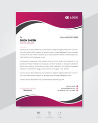 Professional and modern business letterhead design template