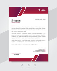 Professional and modern business letterhead design template