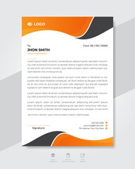 Professional and modern business letterhead design template
