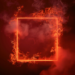 3D frame for creative text filling on dark background