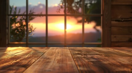 Sunset shining through the Windows