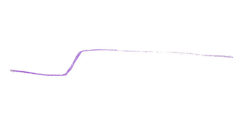 Purple pencil line drawing isolated on transparent background.