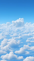 Naklejka premium digital vintage blue sky and white clouds graphics poster mobile phone background