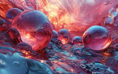 A vibrant swirl of colorful liquid on a clean background.