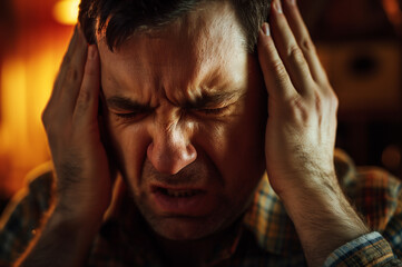 耳鳴りに悩む男性