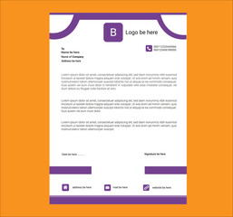 Replace and Editable, Attractive, Modern Letterhead Design