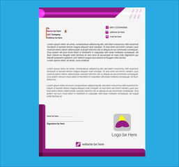 Replace and Editable, Attractive, Modern Letterhead Design
