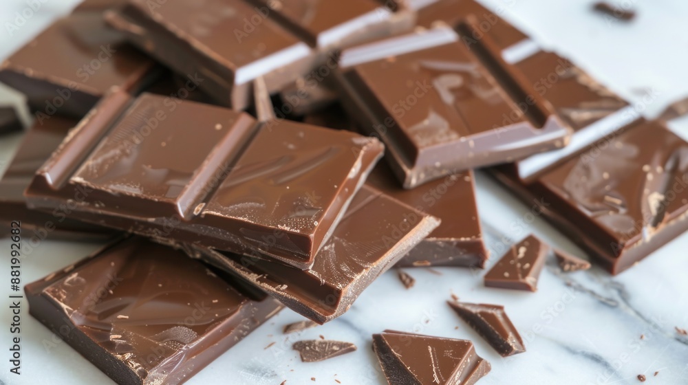 Aufkleber A stack of assorted chocolates on a kitchen or cafe counter