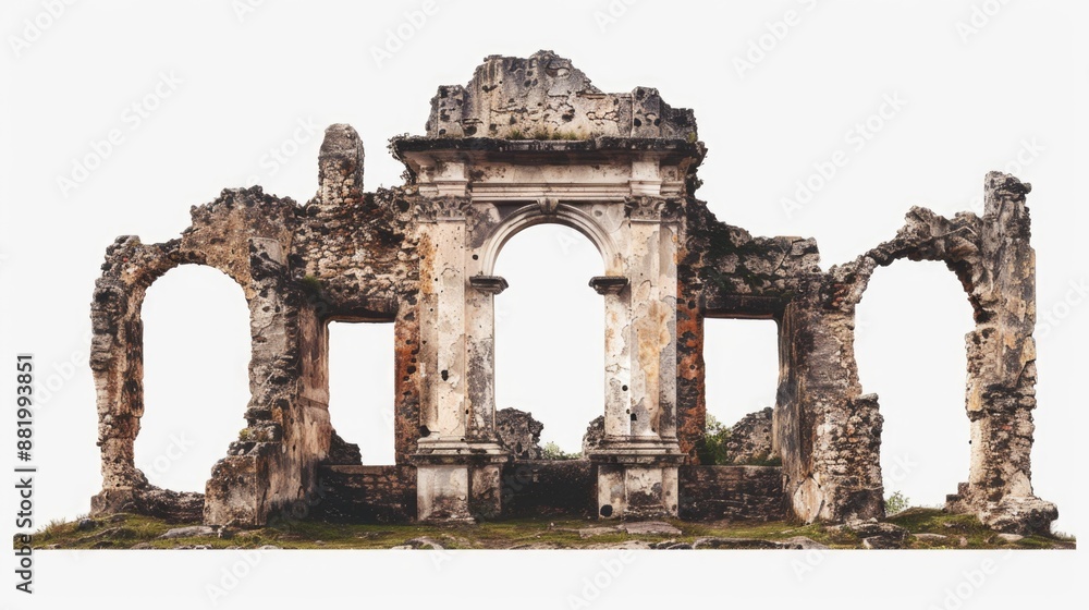 Poster a historic structure featuring a prominent clock on its rooftop, providing a sense of nostalgia and 