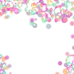 Bright thread of transparent colored bokeh.