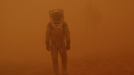 Epic scene of album cover features an Astronaut.