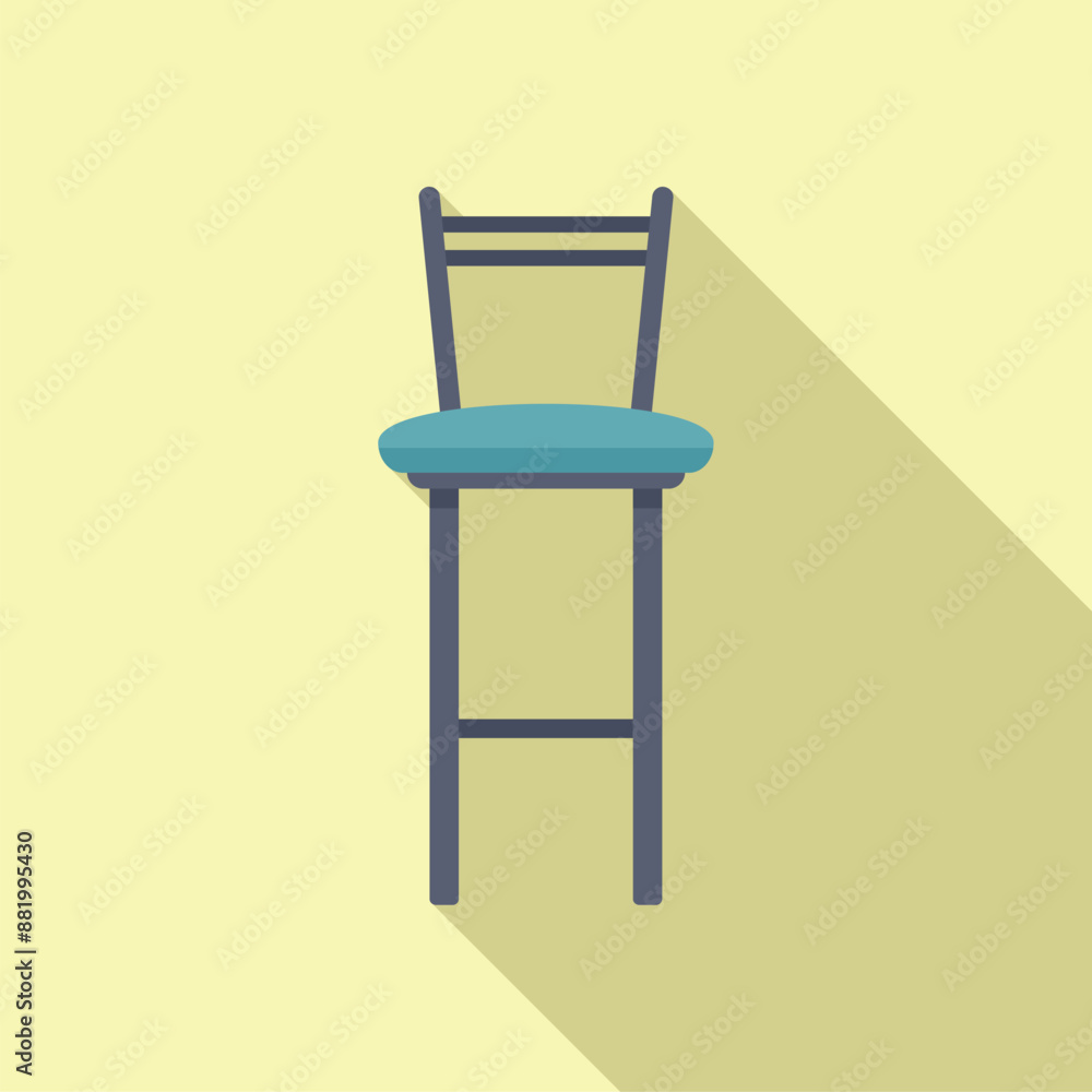 Aufkleber modern bar stool with a backrest, perfect for adding a touch of style to any home bar