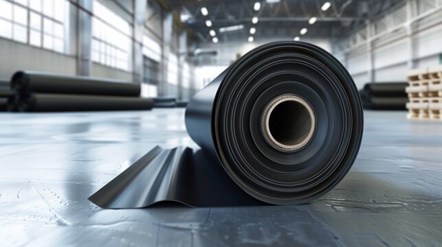 Laying and installation of roofing, bituminous waterproofing of an apartment building. Rolled roofing waterproofing of concrete slabs of stylobate. Heating and melting of bituminous roofing material.