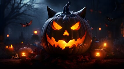 Halloween Cat with Mask