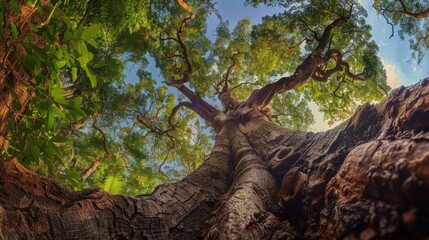 photo of worm's eye tree Thailand's big forest