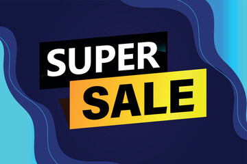 Obraz premium super sale poster banner graphic design icon logo sign symbol social media website coupon