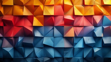 Obraz premium Abstract Geometric Pattern with Warm and Cool Colors