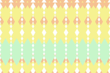 Fabric pattern formed from triangles pastel colors