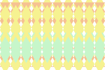 Fabric pattern formed from triangles pastel colors