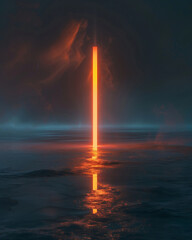 Fototapeta premium Fiery Beacon on the Horizon