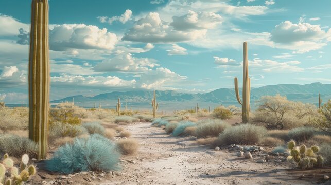 Arizona desert landscape background. ai generative 