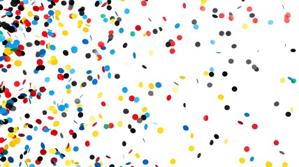 Confetti Celebration. Olympic ring colors,