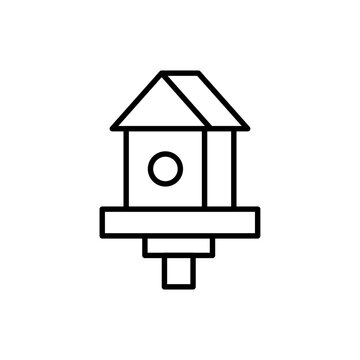 recommend clip art: Bird feeders outline icons, minimalist vector illustration ,simple transparent graphic element .Isolated on white background