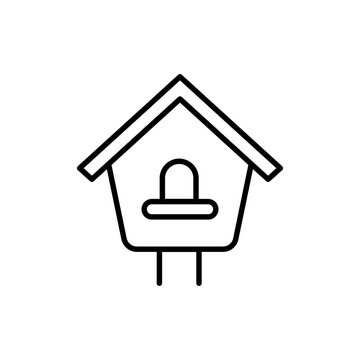 recommend clip art: Bird feeders outline icons, minimalist vector illustration ,simple transparent graphic element .Isolated on white background