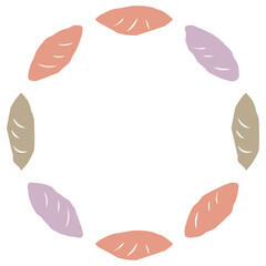 手書き風の焼き芋・紅葉イメージのあしらいフレーム