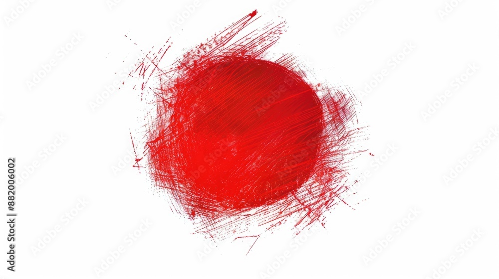 Aufkleber A close-up shot of a red object placed on a white background, suitable for various uses such as packaging design, branding, or advertising